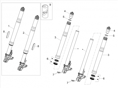 Εμπρός πιρούνι Ohlins